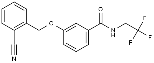 3-[(2-Cyanophenyl)methoxy]-N-(2,2,2-trifluoroethyl)benzamide Structure