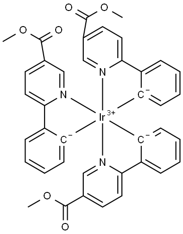 (OC-6-22)-Tris[2-[5-(methoxycarbonyl)-2-pyridinyl-κN]phenyl-κC]iridium Structure