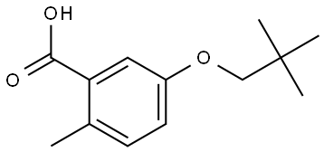 5-(2,2-Dimethylpropoxy)-2-methylbenzoic acid Structure