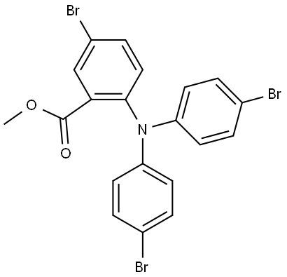 methyl 2-<bis(4-bromophenyl)amino>5-bromobenzoate Structure