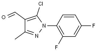 5-Chloro-1-(2,4-difluorophenyl)-3-methyl-1H-pyrazole-4-carbaldehyde Structure