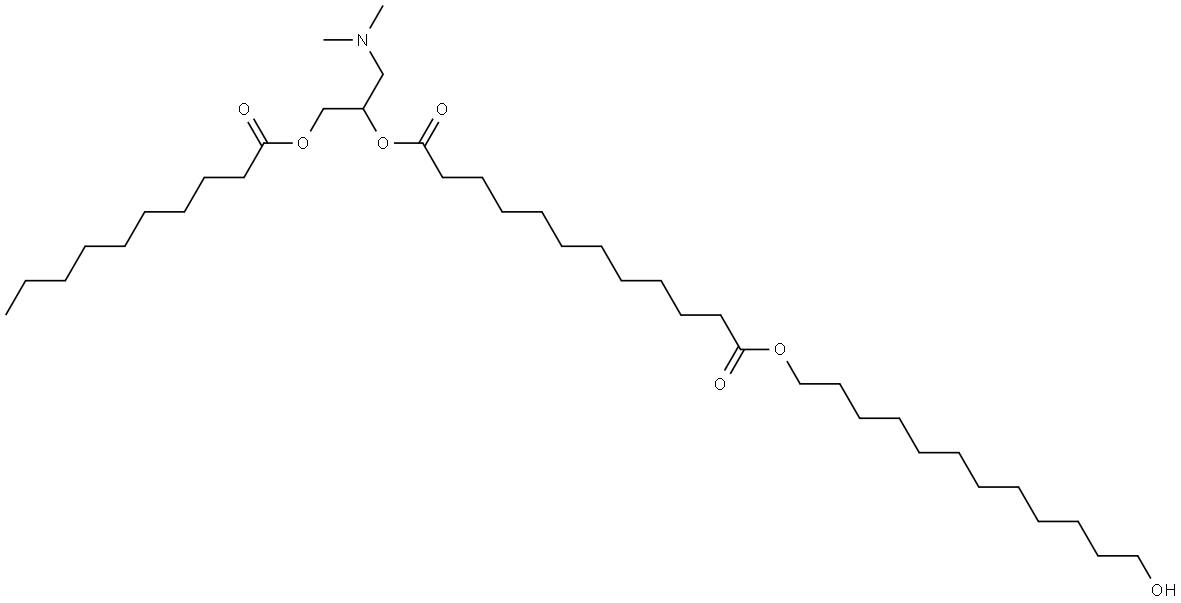 1-(1-(decanoyloxy)-3-(dimethylamino)propan-2-yl) 12-(12-hydroxydodecyl) dodecanedioate Structure