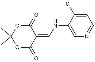 5-(((4-chloropyridin-3-yl)amino)methylene)-2,2-dimethyl-1,3-dioxane-4,6-dione Structure