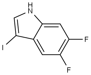 5,6-difluoro-3-iodo-1H-indole Structure