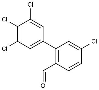 3',4',5,5'-Tetrachloro[1,1'-biphenyl]-2-carboxaldehyde Structure