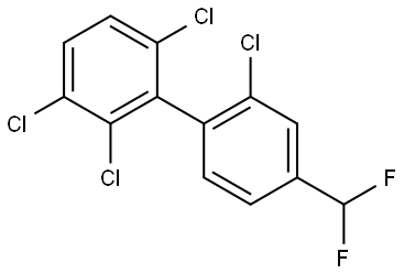 2,2',3,6-Tetrachloro-4'-(difluoromethyl)-1,1'-biphenyl Structure