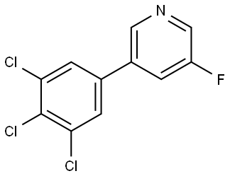 3-Fluoro-5-(3,4,5-trichlorophenyl)pyridine Structure