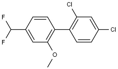 2,4-Dichloro-4'-(difluoromethyl)-2'-methoxy-1,1'-biphenyl Structure