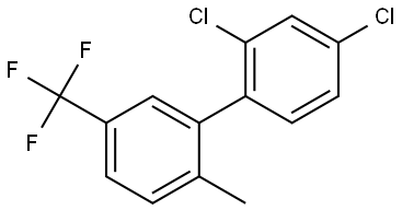 2,4-Dichloro-2'-methyl-5'-(trifluoromethyl)-1,1'-biphenyl Structure