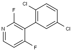 3-(2,5-Dichlorophenyl)-2,4-difluoropyridine Structure