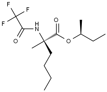 (R)-(S)-sec-butyl 2-methyl-2-(2,2,2-trifluoroacetamido)hexanoate 구조식 이미지