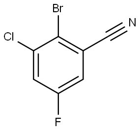 2-Bromo-3-chloro-5-fluorobenzonitrile Structure