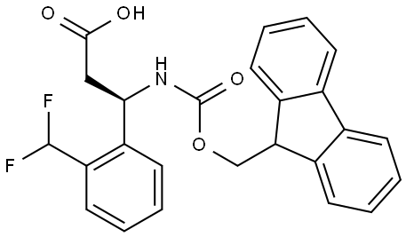 Fmoc-D-beta-phe(2-CF2H)-OH Structure