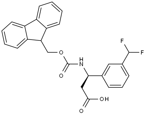 Fmoc-D-beta-phe(3-CF2H)-OH Structure