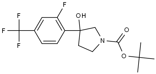 1,1-Dimethylethyl 3-[2-fluoro-4-(trifluoromethyl)phenyl]-3-hydroxy-1-pyrrolid... Structure