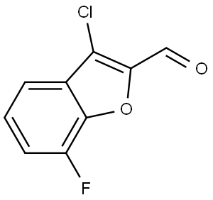 3-chloro-7-fluorobenzofuran-2-carbaldehyde Structure