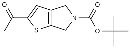 tert-butyl 2-acetyl-4,6-dihydro-5H-thieno[2,3-c]pyrrole-5-carboxylate Structure