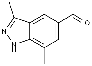 3,7-Dimethyl-1H-indazole-5-carboxaldehyde Structure