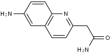 2-Quinolineacetamide, 6-amino- Structure