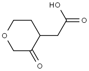 2-(3-Oxotetrahydro-2H-pyran-4-yl)acetic acid Structure