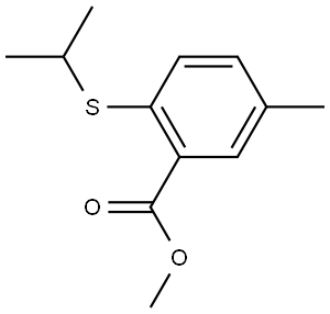 Methyl 5-methyl-2-[(1-methylethyl)thio]benzoate Structure