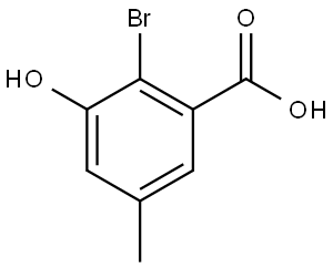 2-Bromo-3-hydroxy-5-methylbenzoic acid Structure