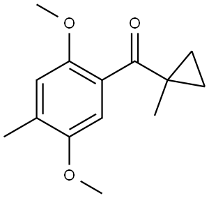 (2,5-Dimethoxy-4-methylphenyl)(1-methylcyclopropyl)methanone Structure