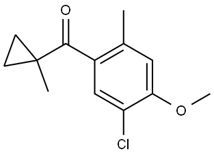 (5-Chloro-4-methoxy-2-methylphenyl)(1-methylcyclopropyl)methanone Structure