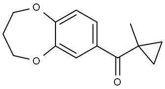 (3,4-Dihydro-2H-1,5-benzodioxepin-7-yl)(1-methylcyclopropyl)methanone 구조식 이미지