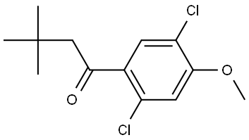 1-(2,5-Dichloro-4-methoxyphenyl)-3,3-dimethyl-1-butanone Structure