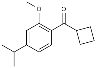 Cyclobutyl[2-methoxy-4-(1-methylethyl)phenyl]methanone Structure