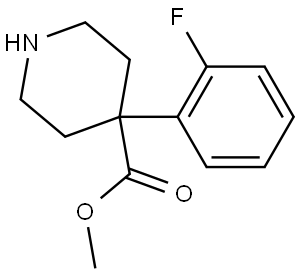 4-Piperidinecarboxylic acid, 4-(2-fluorophenyl)-, methyl ester Structure