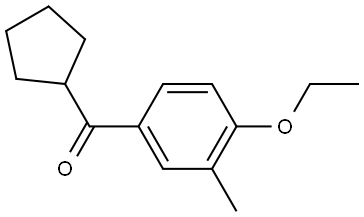 Cyclopentyl(4-ethoxy-3-methylphenyl)methanone Structure