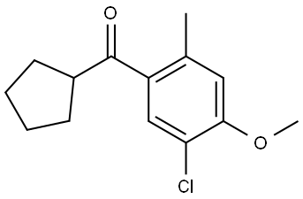 (5-Chloro-4-methoxy-2-methylphenyl)cyclopentylmethanone Structure