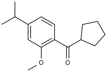 Cyclopentyl[2-methoxy-4-(1-methylethyl)phenyl]methanone Structure