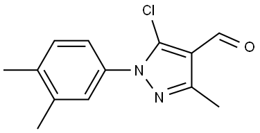 5-Chloro-1-(3,4-dimethylphenyl)-3-methyl-1H-pyrazole-4-carbaldehyde Structure