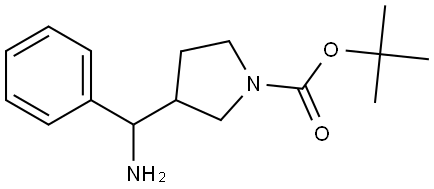 tert-butyl 3-(amino(phenyl)methyl)pyrrolidine-1-carboxylate Structure