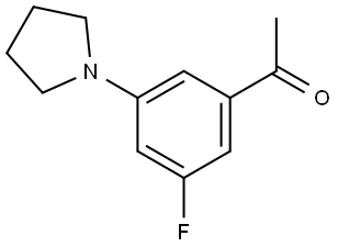 1-(3-fluoro-5-(pyrrolidin-1-yl)phenyl)ethanone Structure