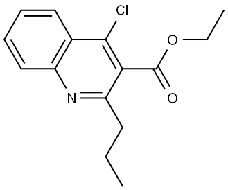 3-Quinolinecarboxylic acid, 4-chloro-2-propyl-, ethyl ester Structure