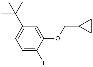 4-(tert-butyl)-2-(cyclopropylmethoxy)-1-iodobenzene Structure