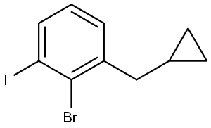 2-bromo-1-(cyclopropylmethyl)-3-iodobenzene 구조식 이미지
