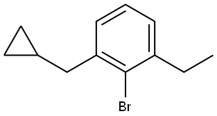 2-bromo-1-(cyclopropylmethyl)-3-ethylbenzene 구조식 이미지