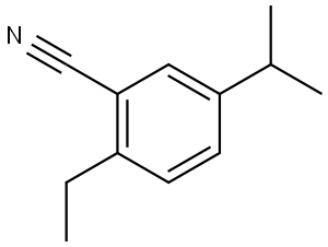 2-Ethyl-5-(1-methylethyl)benzonitrile Structure