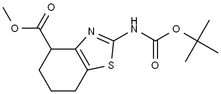 4-Benzothiazolecarboxylic acid, 2-[[(1,1-dimethylethoxy)carbonyl]amino]-4,5,6,7-tetrahydro-, methyl ester Structure