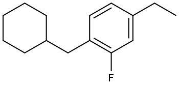 1-(Cyclohexylmethyl)-4-ethyl-2-fluorobenzene 구조식 이미지