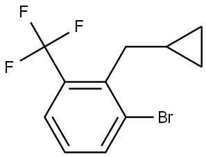 1-Bromo-2-(cyclopropylmethyl)-3-(trifluoromethyl)benzene Structure