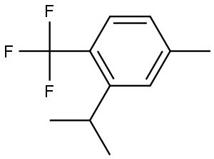 4-Methyl-2-(1-methylethyl)-1-(trifluoromethyl)benzene Structure