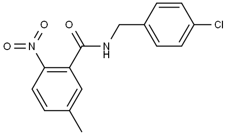 N-(4-chlorobenzyl)-5-methyl-2-nitrobenzamide Structure