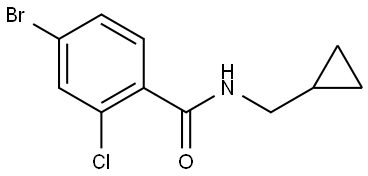 4-bromo-2-chloro-N-(cyclopropylmethyl)benzamide Structure
