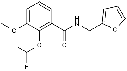 2-(Difluoromethoxy)-N-(2-furanylmethyl)-3-methoxybenzamide Structure